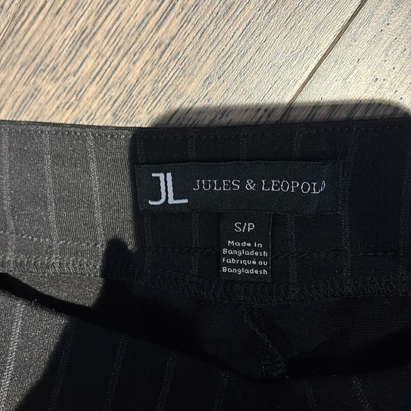 Jules & Leopold Stripped tailored Sloane High rise lwide leg dress pants Sz L - Picture 4 of 13